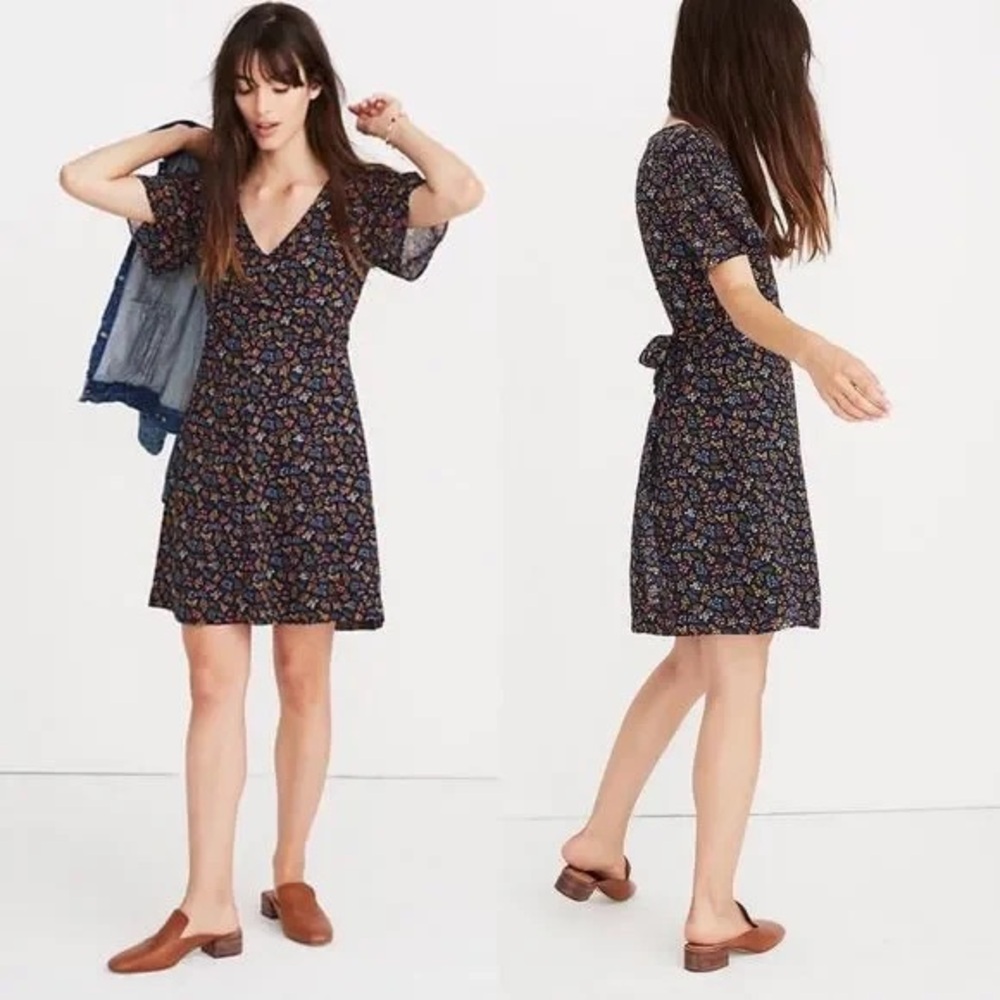 Madewell Cross Front Mini Dress in Garden Party - Picture 12 of 12
